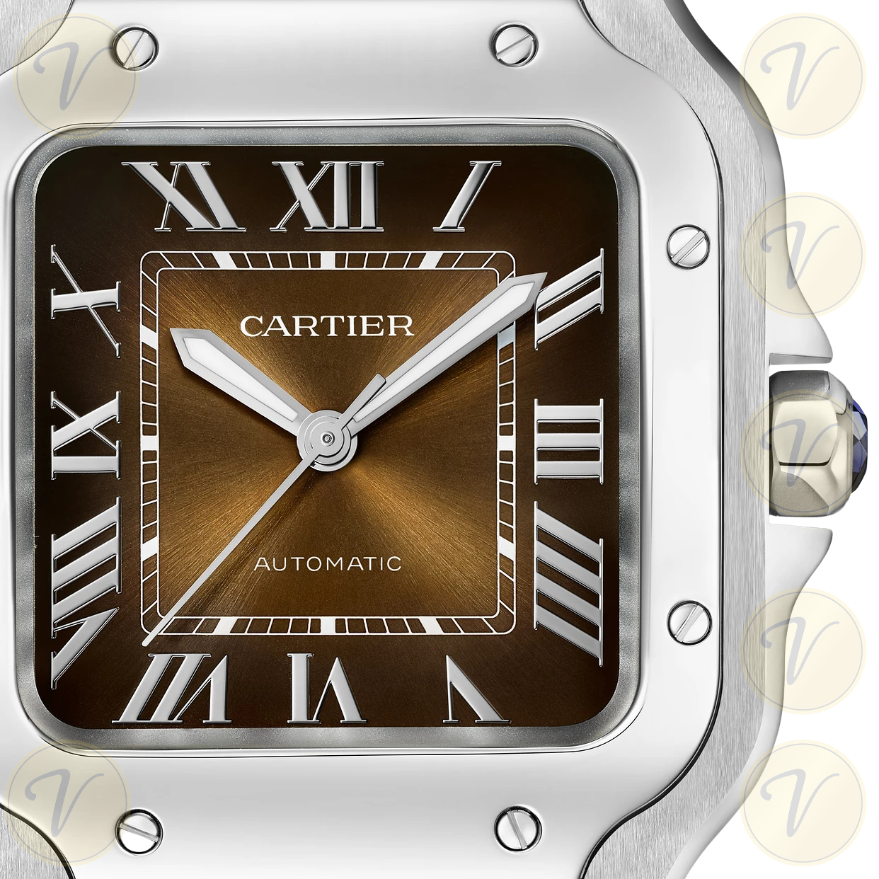 CARTIER L BROWN SUNRAY-BRUSHED DIAL