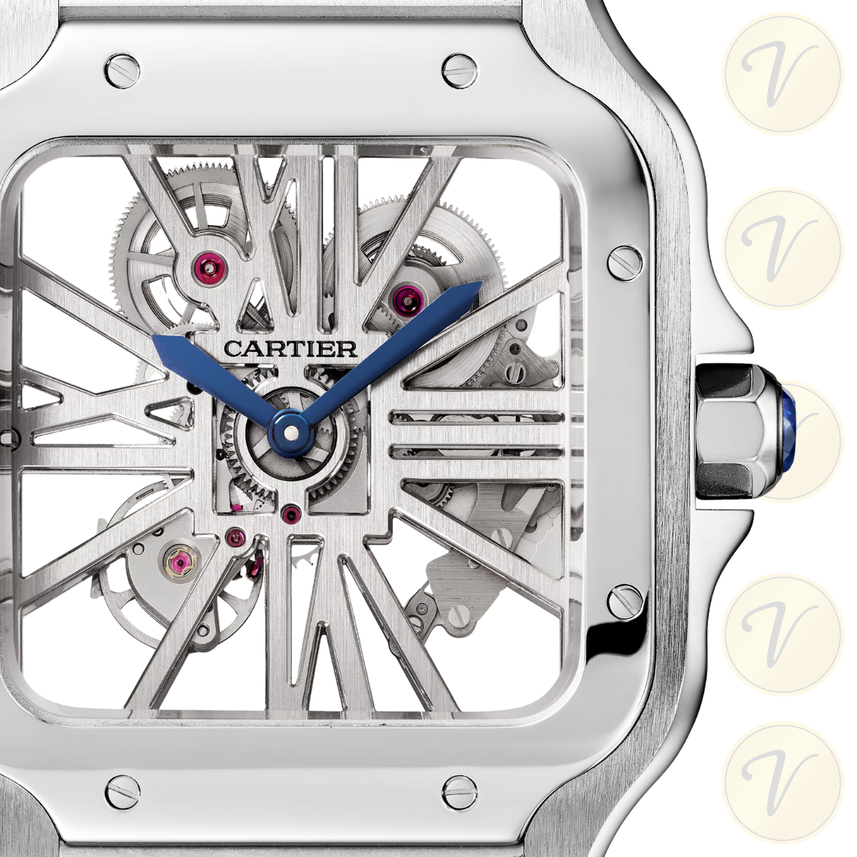 SANTOS DE CARTIER L SKELETON DIAL