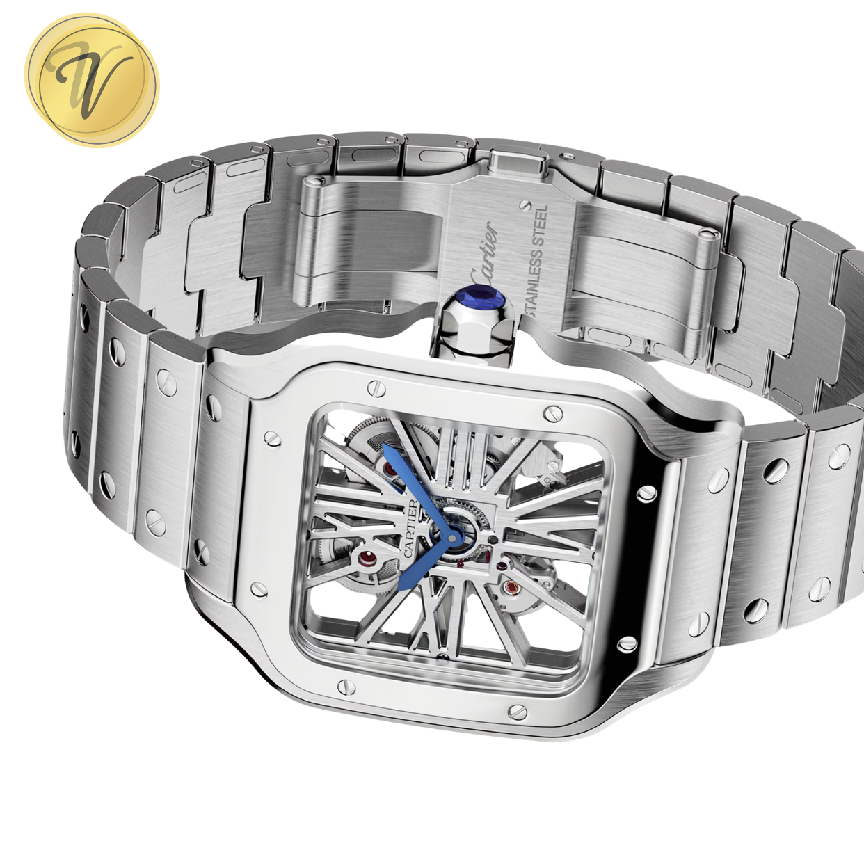 SANTOS DE CARTIER L SKELETON DIAL
