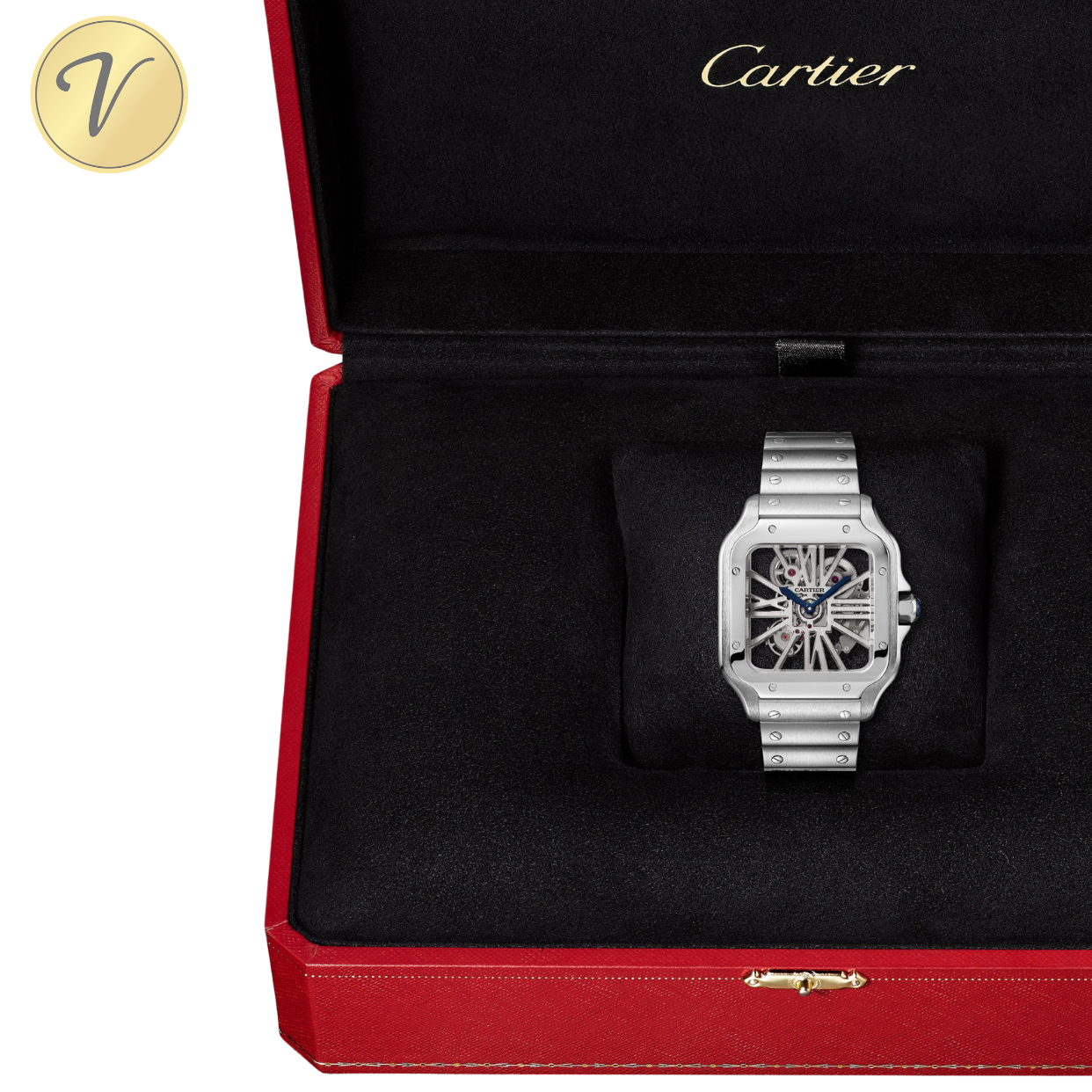 SANTOS DE CARTIER L SKELETON DIAL