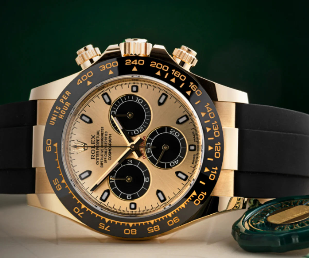 Rolex Daytona Yellow Gold black