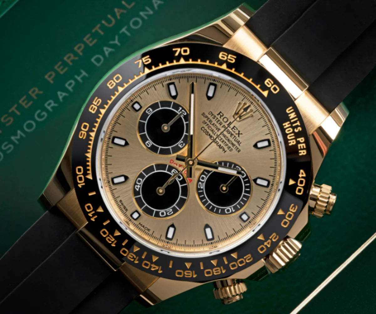 Rolex Daytona Yellow Gold black