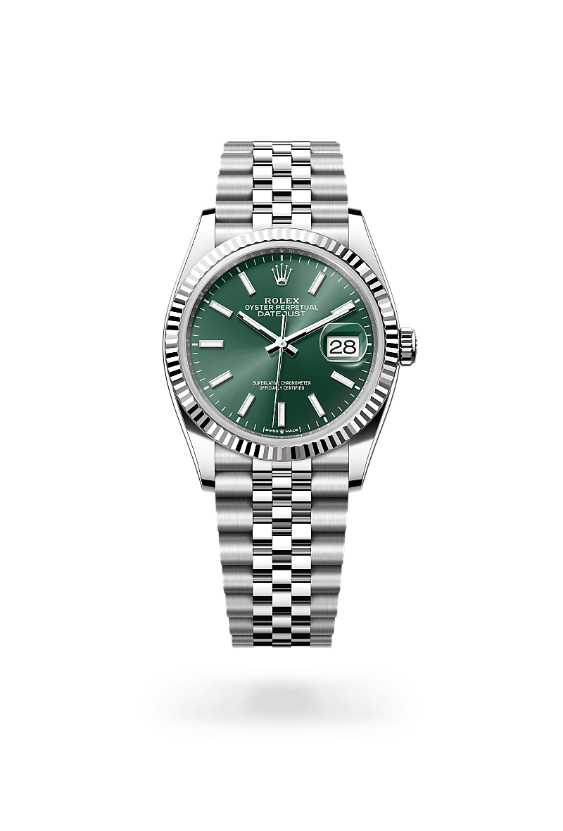 Rolex Datejust 36 Oyster, 36 mm, acier Oystersteel et or gris