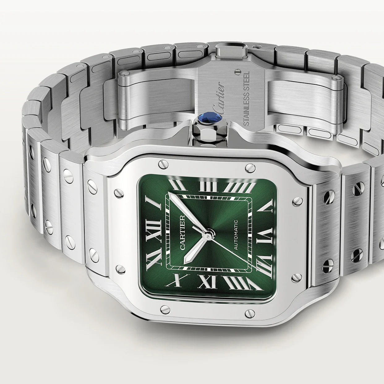 Montre Santos De Cartier Tableau Vert