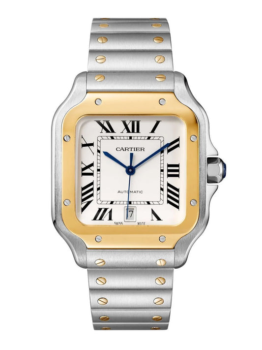 Cartier Santos Gold Silver Pour Homme