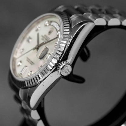 DAYDATE 36MM WHITEGOLD MOP BAGUETTE DIAL