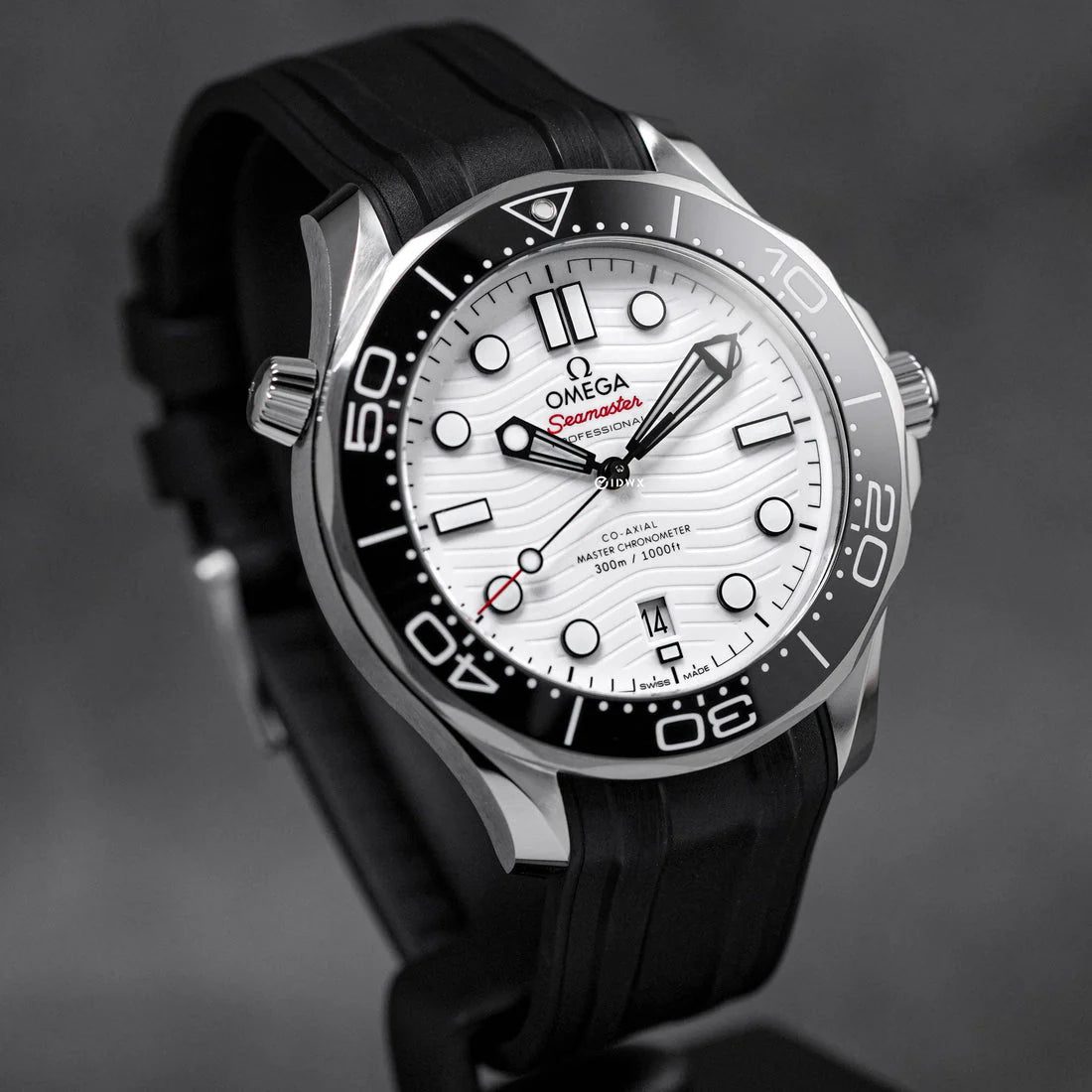 SEAMASTER DIVER 300 WHITE DIAL RUBBER STRAP (2025)