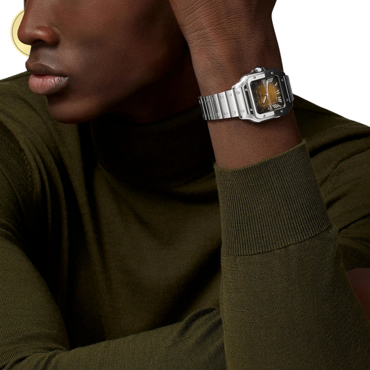 CARTIER L BROWN SUNRAY-BRUSHED DIAL