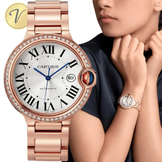 Ballon Bleu De Cartier Or Rose Sertie