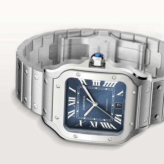 Montre Santos De Cartier Tableau Bleu