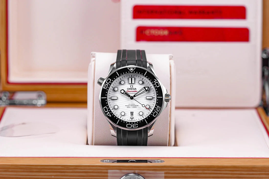 SEAMASTER DIVER 300 WHITE DIAL RUBBER STRAP (2025)