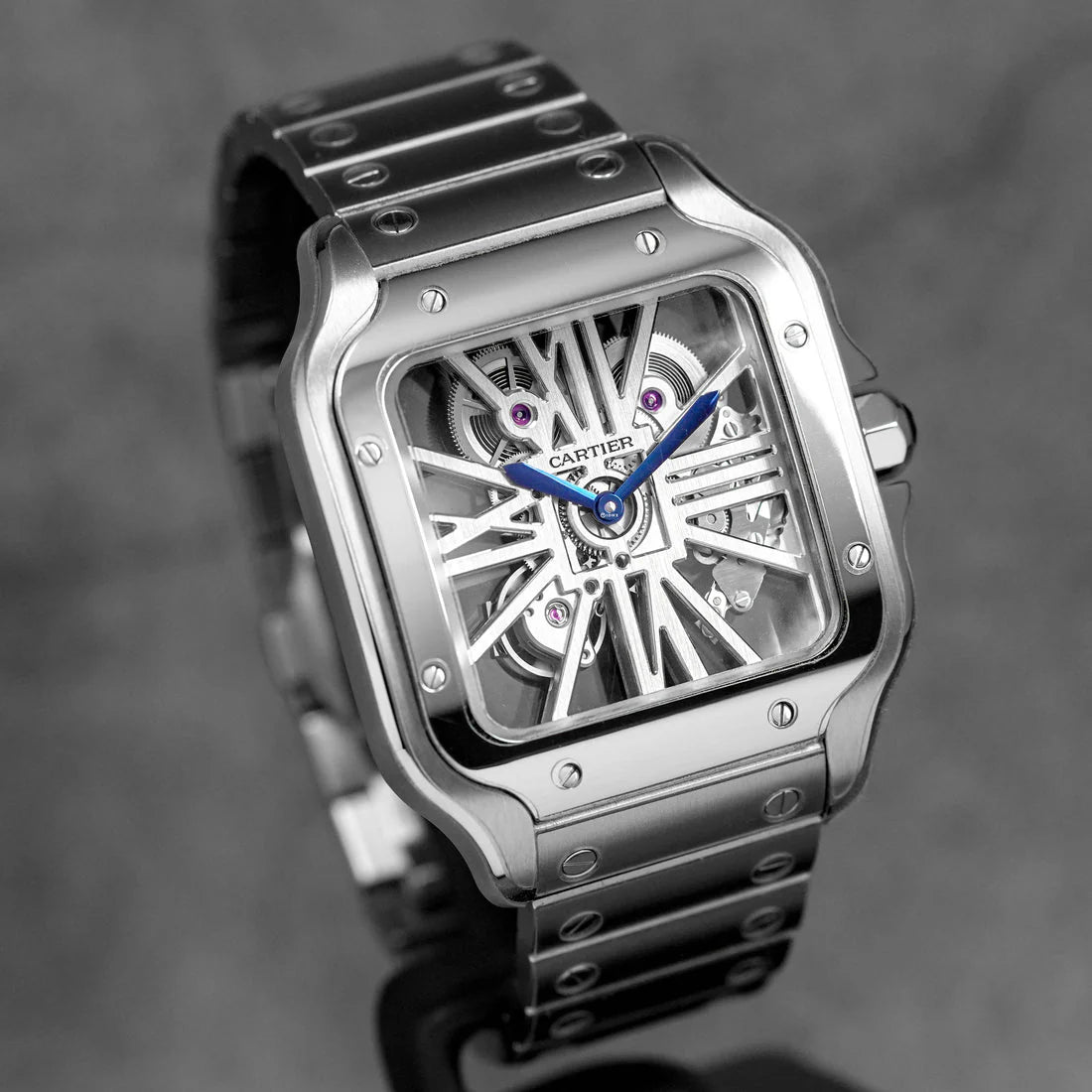 SANTOS DE CARTIER L SKELETON DIAL