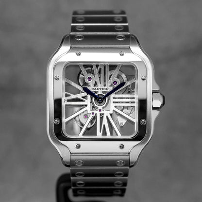 SANTOS DE CARTIER L SKELETON DIAL