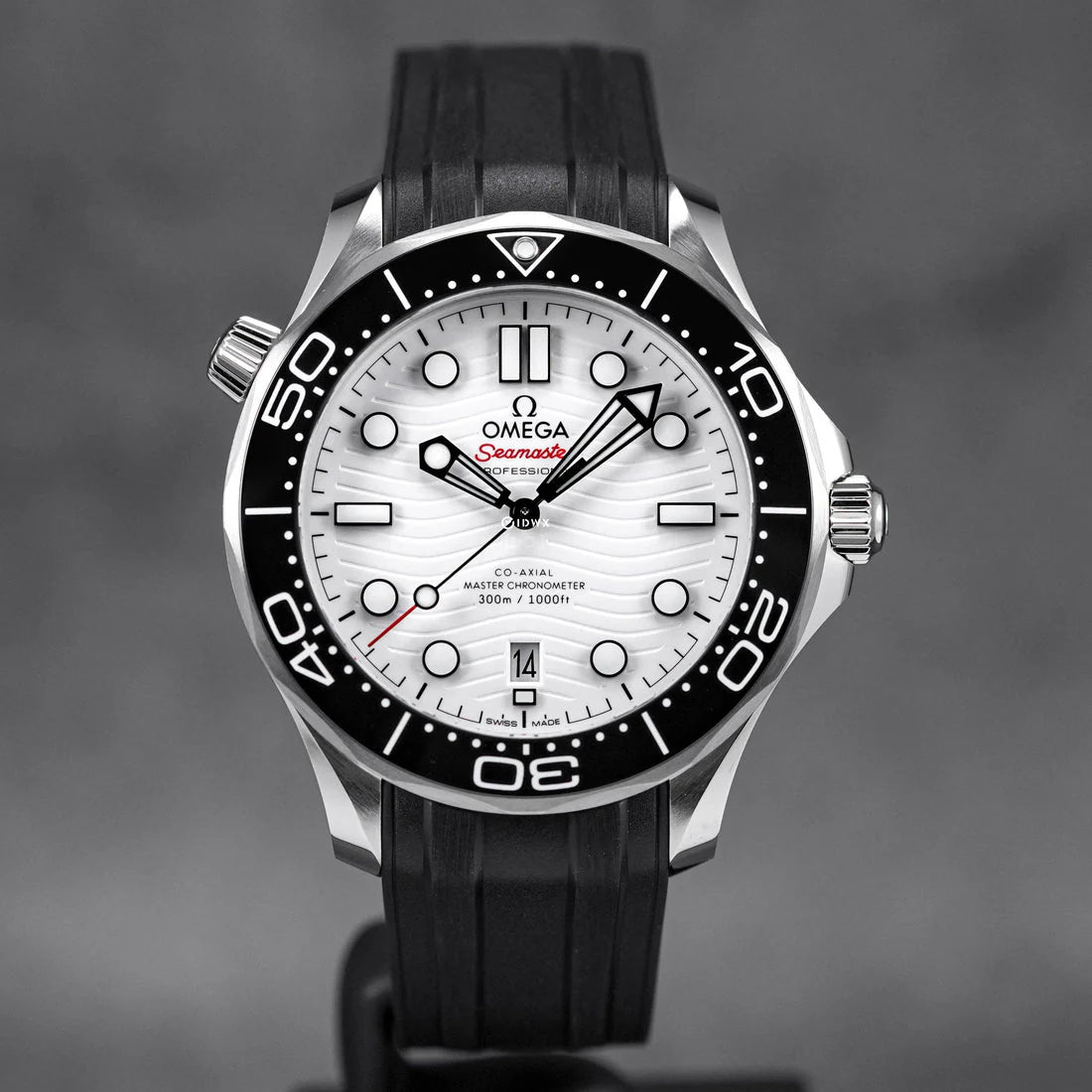 SEAMASTER DIVER 300 WHITE DIAL RUBBER STRAP (2025)