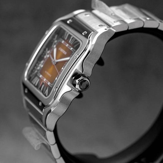 CARTIER L BROWN SUNRAY-BRUSHED DIAL