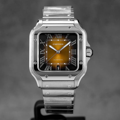 CARTIER L BROWN SUNRAY-BRUSHED DIAL
