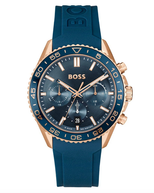 BOSS Blue Runner Men’s Chronograph Watch with Silicone 1514169