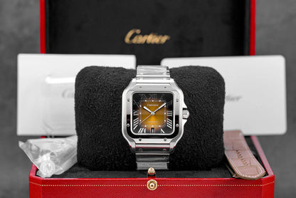 CARTIER L BROWN SUNRAY-BRUSHED DIAL