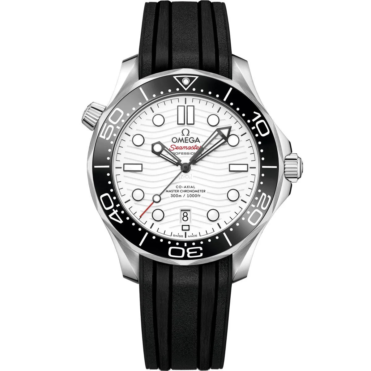 SEAMASTER DIVER 300 WHITE DIAL RUBBER STRAP (2025)
