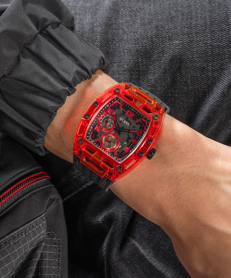 Guess GW0499G4 men's watch, silicone strap