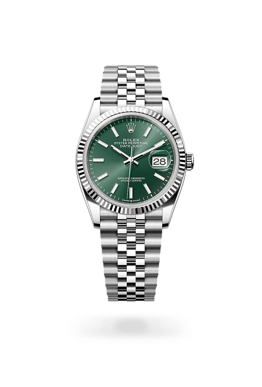 Rolex Datejust 36 Oyster, 36 mm, acier Oystersteel et or gris