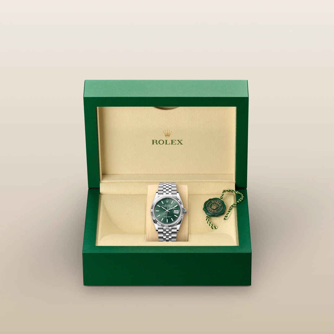 Rolex Datejust 36 Oyster, 36 mm, acier Oystersteel et or gris