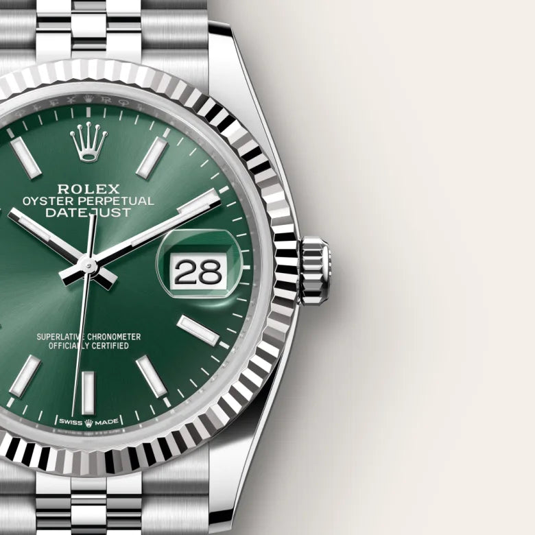 Rolex Datejust 36 Oyster, 36 mm, acier Oystersteel et or gris