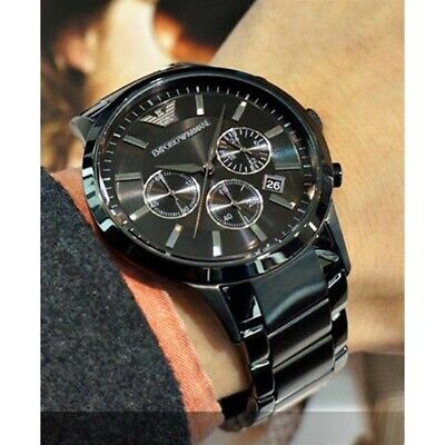 Emporio Armani AR2453 Mens Chronograph Watch - Black