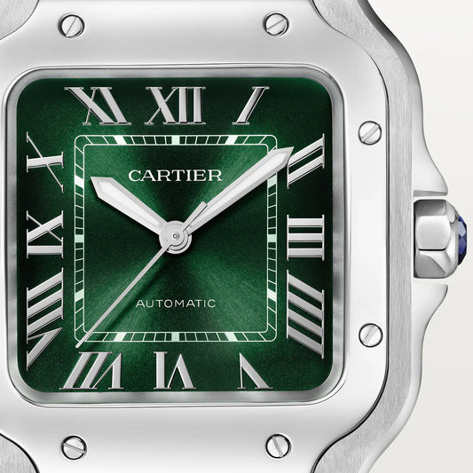 Montre Santos De Cartier Tableau Vert